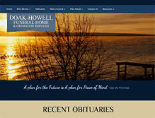 Tablet Screenshot of doakhowellfuneralhome.com